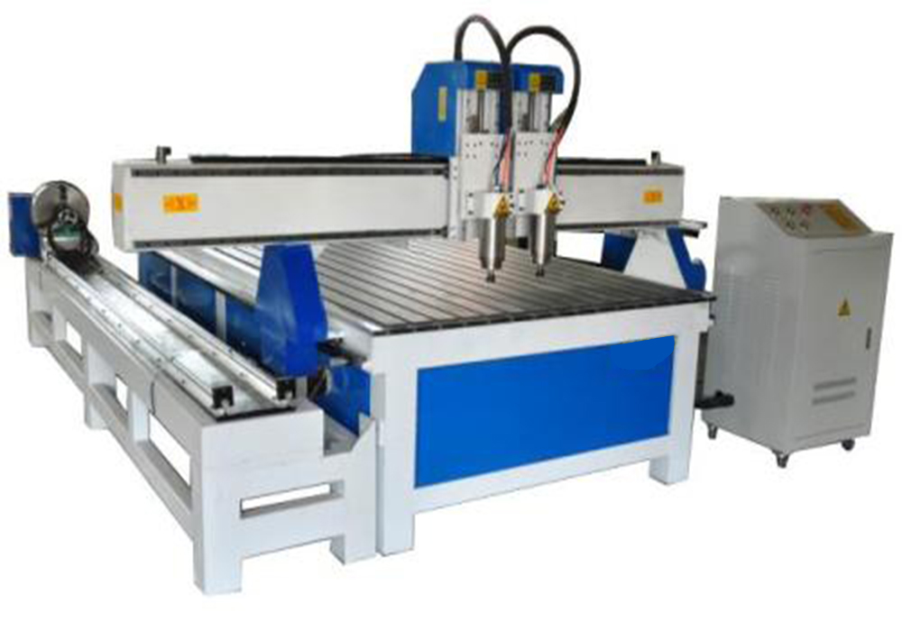 2 heads woodworking cnc router machine
